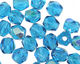 Czech Fire Polished Glass Capri Blue AB Round 3mm