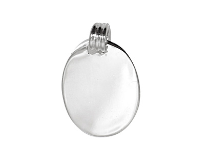 Silver (plated) Lipped Oval Bezel 15x20mm