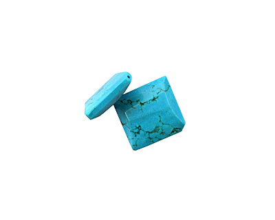 Howlite Turquoise Faceted Diamond 31x35mm