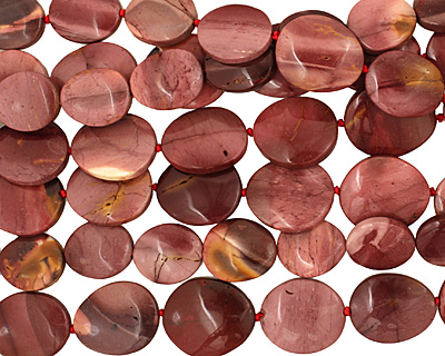 Mookaite (Pink) Flat Freeform Slab Graduated 21-32x17-26mm