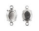 Nunn Design Sterling Silver (plated) Oval Prong Setting 16x9mm