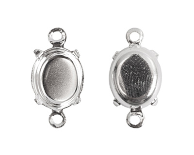Nunn Design Sterling Silver (plated) Oval Prong Setting 16x9mm