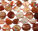 Red Line Agate Faceted Flat Freeform Slab 29-38x22-35mm
