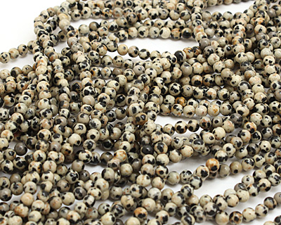 Dalmatian Jasper Round 4mm