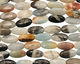 Amazonite Blk. Tourmaline Flat Oval 25x12mm
