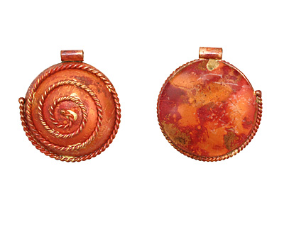 Patricia Healey Copper Spiral Rope Pendant 35x39mm