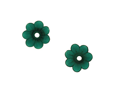 Matte Emerald Lucite Daisy 3x10mm