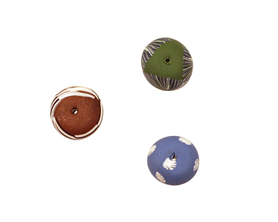 Humble Beads Polymer Clay Spring Woodland Tiny Disk 7x9-10mm