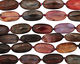 Rainbow Snakeskin Agate Faceted Flat Oval 30x15mm