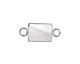 Silver (plated) Rectangle Bezel Link 21x16mm