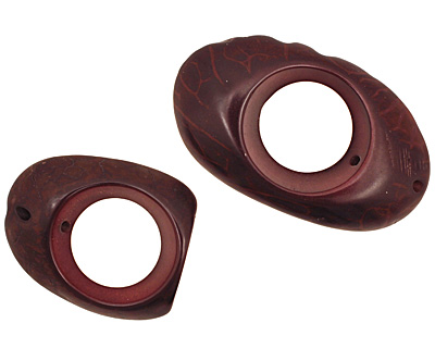 Tagua Nut Peony Open Slice 33-45x24-36mm