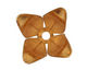 Brass Magnolia Leaf Bead Cap 18x14mm