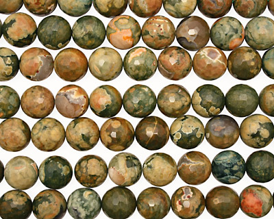 Rhyolite Faceted Round 14mm
