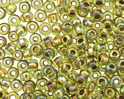 TOHO Rainbow Peridot (with Gold Lining) Round 11/0 Seed Bead