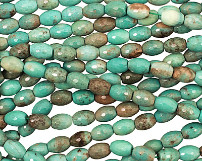 China Variscite Faceted Rice 14-15x10mm