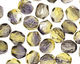 Czech Fire Polished Glass Dual Coated Blueberry/Lemon Round 4mm