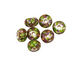Grace Lampwork Wisteria Garden Rondelle 9x14mm