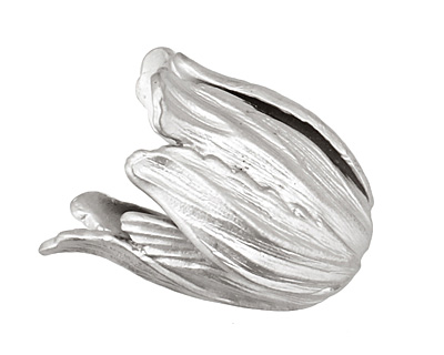 Ezel Findings Rhodium (plated) Tulip Bead Cap 18x16mm
