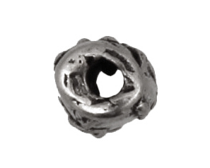Rustic Charms Sterling Silver Swirl Tube 8x5mm