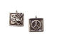 Green Girl Pewter Peace Dove 16x18mm