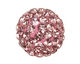 Light Rose Pave Round 10mm (1.5mm hole)