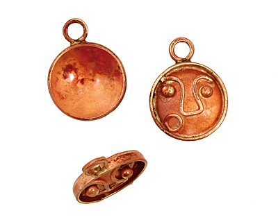 Patricia Healey Copper Surprised Face Charm 18x23mm