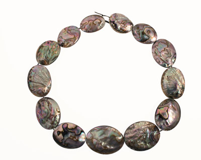 Abalone Flat Oval Graduated 28-49x20-35mm