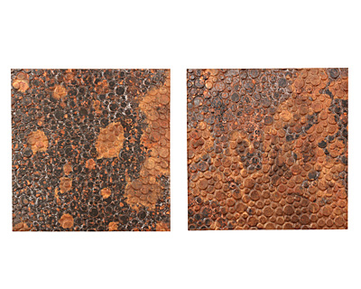 Lillypilly Mottled Pebbles Embossed Patina Copper Sheet 3