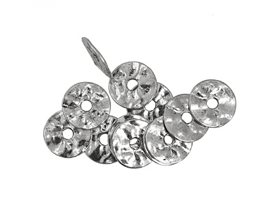 Pewter Large Wavy Washer 2x22mm