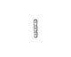TierraCast Rhodium (plated) Plain 3-Hole Bar 2x12mm