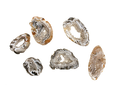 Druzy Agate Sliced Pendants 30-50x20-40mm