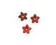 C-Koop Enameled Metal Medium Red Small 5 Petal 12mm
