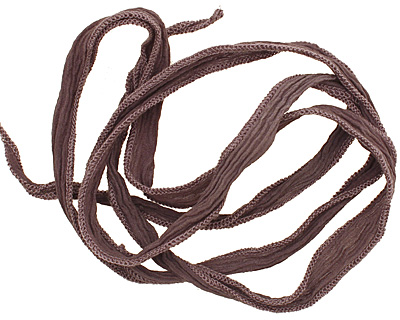Steel Gray Hand Dyed 100% Silk Ribbon 1/2