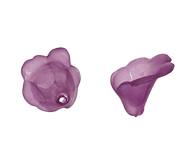 Lucite Amethyst Mini Trumpet Flower 8x10mm