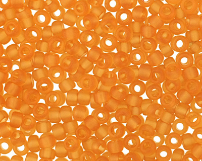 TOHO Transparent Frosted Dark Topaz Round 15/0 Seed Bead