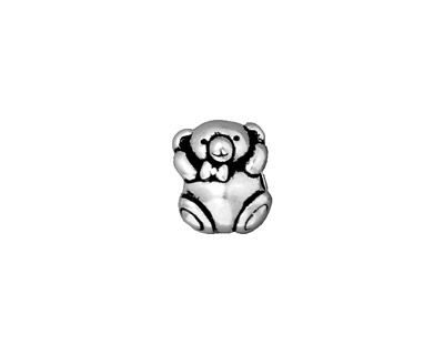 TierraCast Antique Silver (plated) Bear Euro 9x12mm