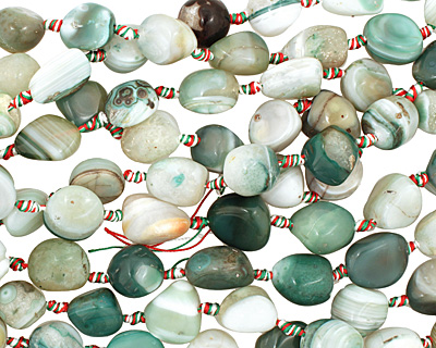 Green Agate Tumbled Nugget 16-23x17-20mm