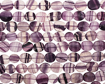 Rainbow Fluorite Flat Polished Pebble 14-17x13-16mm