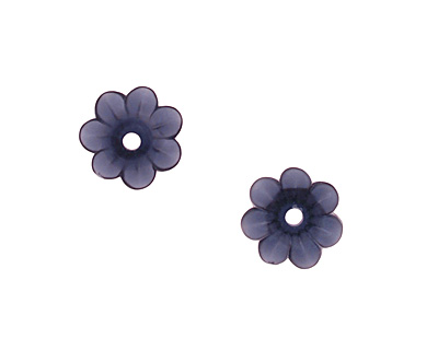 Matte Montana Blue Lucite Daisy 3x10mm