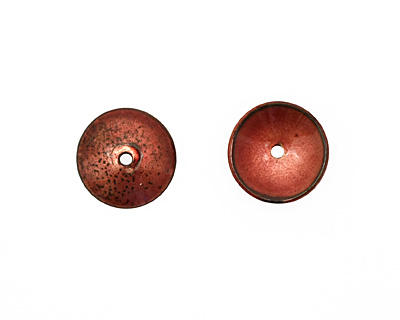 C-Koop Enameled Metal Ruby Red Disc 3-4x18-20mm