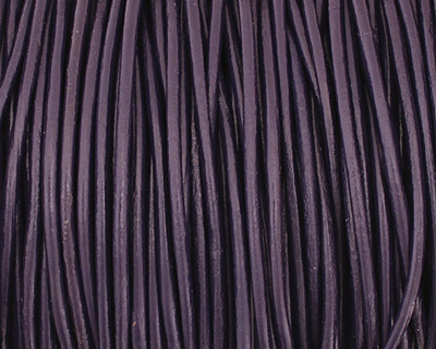 Violet Round Leather Cord 2mm