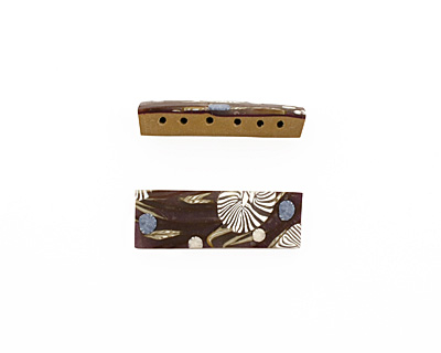 Humble Beads Polymer Clay Purple 6 Hole Branch Cuff 11-12x34mm