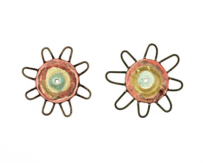 Jangles Ceramic Pink, Sand, Robin's Egg Pinwheel 43-49mm