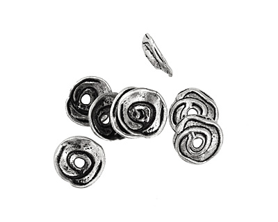 Pewter Spiral Bead Cap 5x20mm