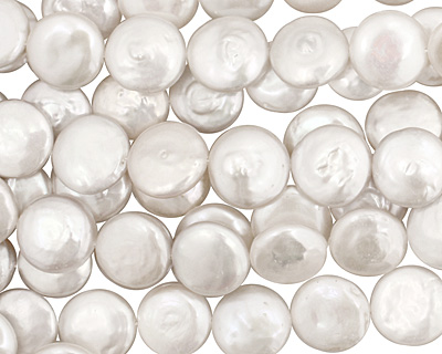 Pearly White Coin 15-16mm