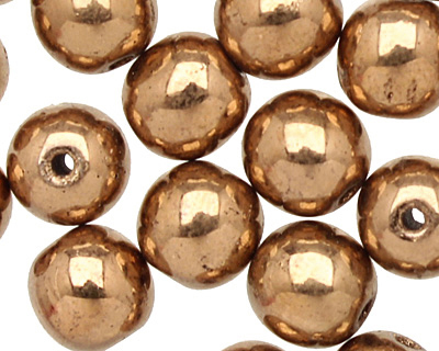 Czech Glass Bronze Round 6mm
