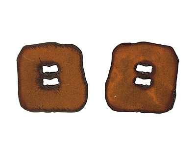 The Lipstick Ranch Rusted Iron Square Button 38mm