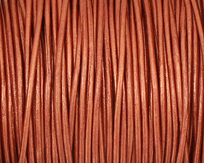 Copper (metallic) Round Leather Cord 1.5mm