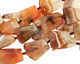 Rustic Orange Banded Agate Faceted Flat Slab 28-45x25-34mm