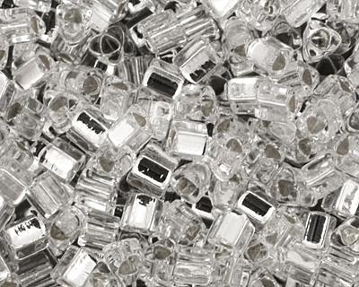 TOHO Crystal (with Silver Lining) Triangle 11/0 Seed Bead